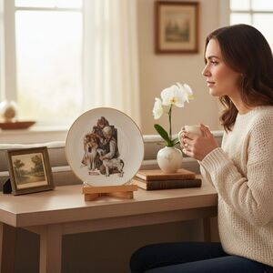 Norman Rockwell Plate “Making Friends”Danbury  Mint